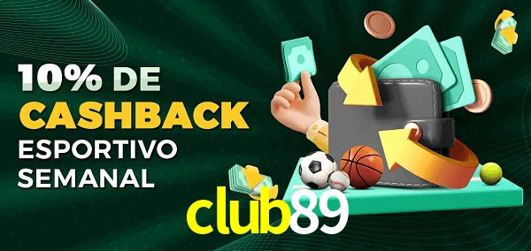 10% de bônus de cashback na club89